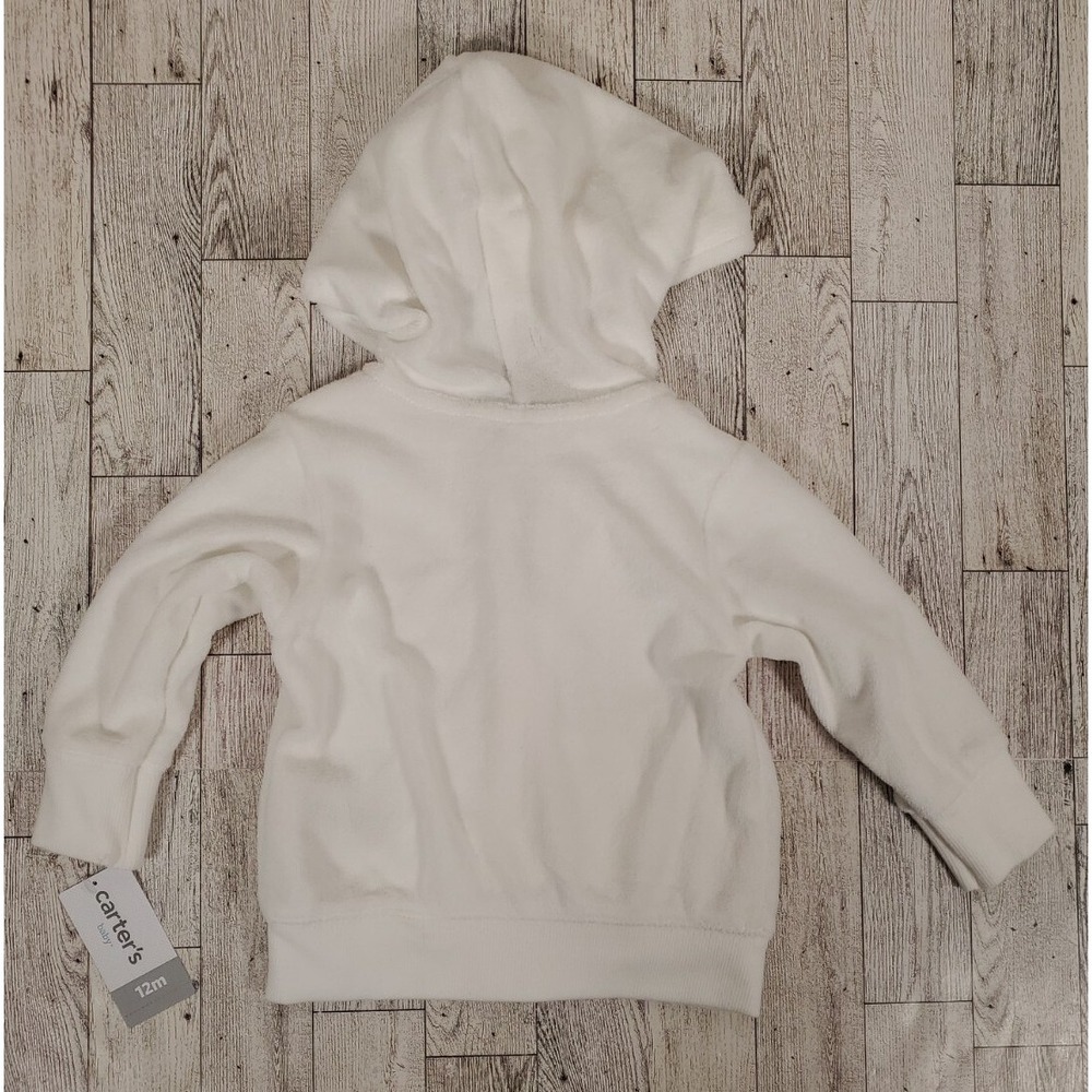 Carter's Baby Jacket Pants Bodysuit 12 months 3pc Set Neutral Elephants NEW - Picture 4 of 10